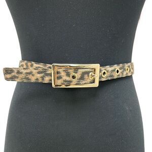 Talbot’s Metallic Cheetah Animal Print Gold Belt Size S